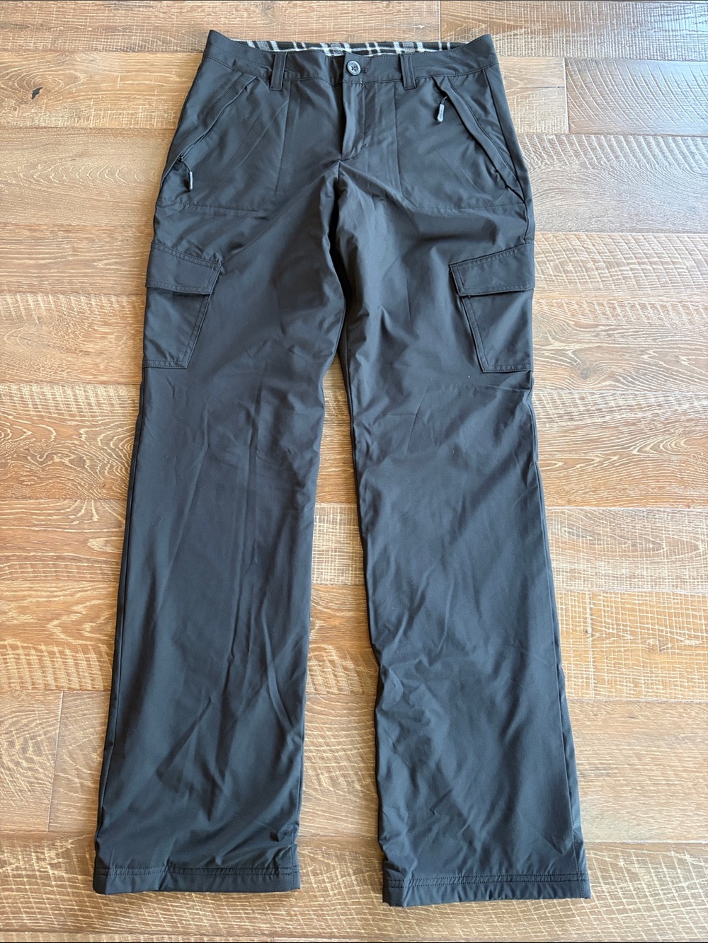 Eddie Bauer Black Flannel Lined Cargo Pants
